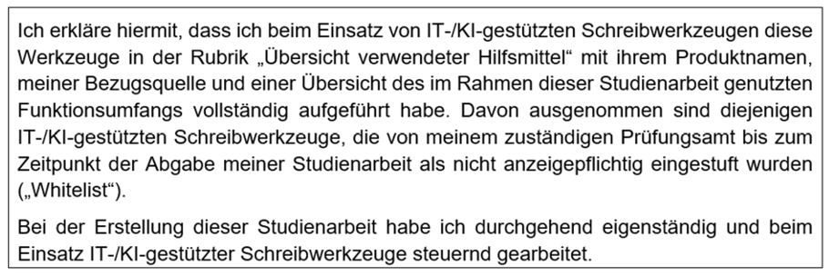 Abbildung 2 umfasst einen Textauszug aus einer KI-gestützen Schreibarbeit