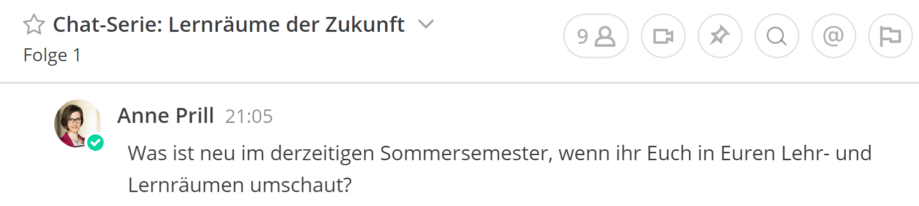 Was ist neu im derzeitigen Sommersemester, wenn ihr Euch in Euren Lehr- und Lernräumen umschaut?