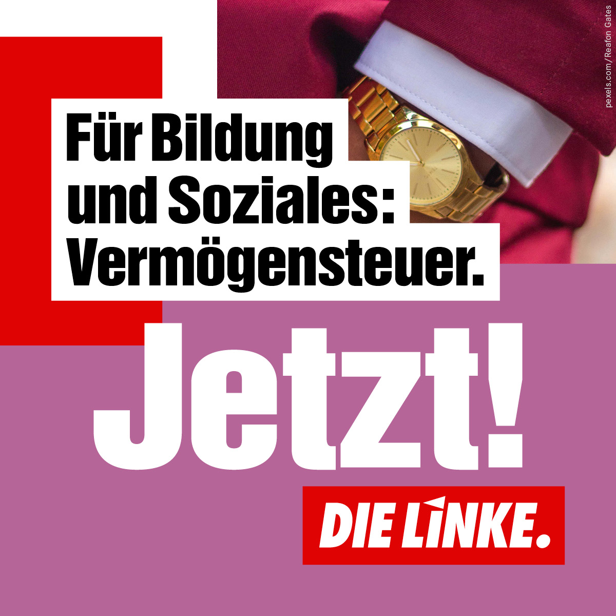 Plakat DIE LINKE Wahlkampf: Für Bildung