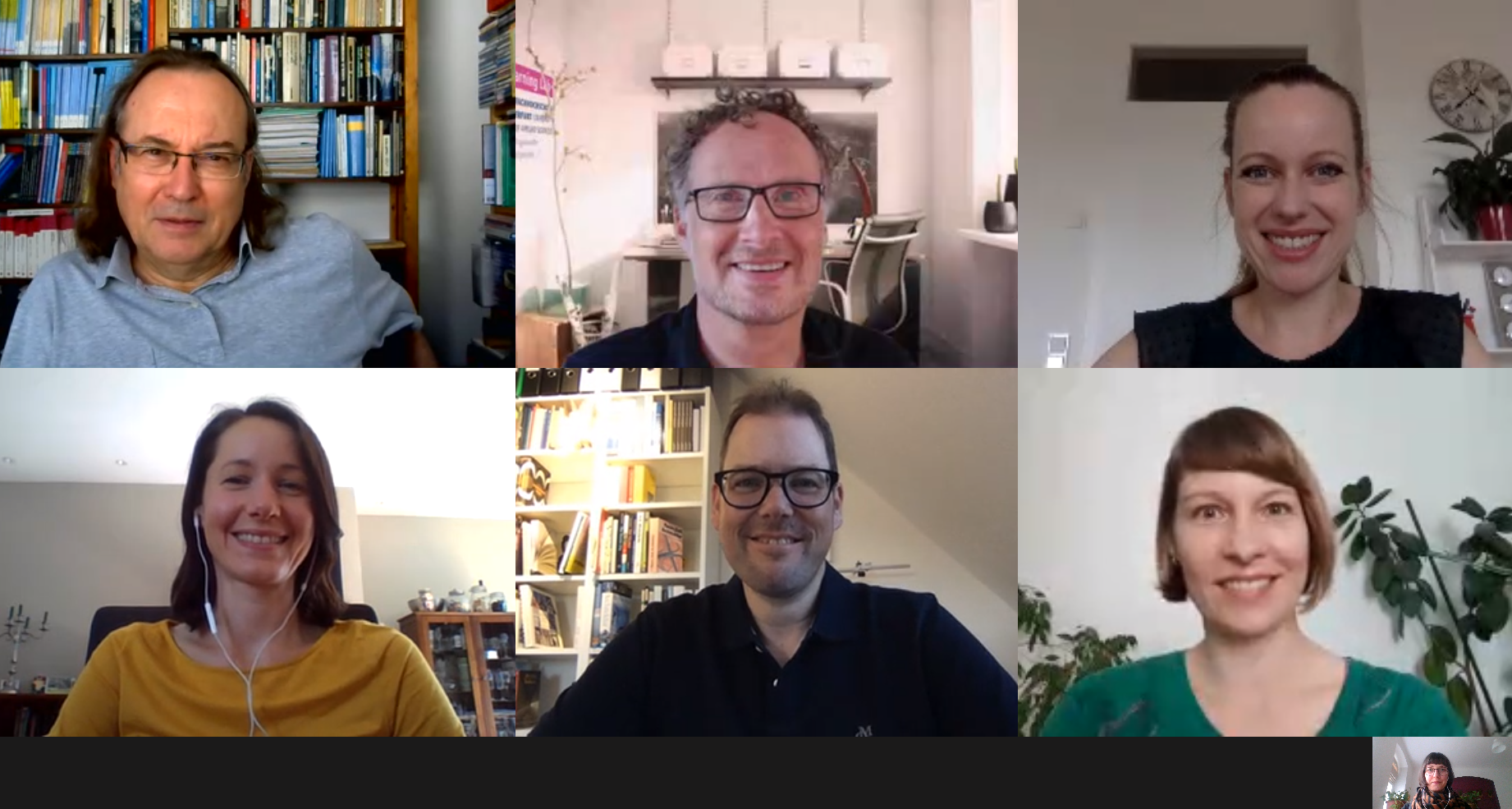 Mitglieder der AG Lernarchitekturen im Videocall