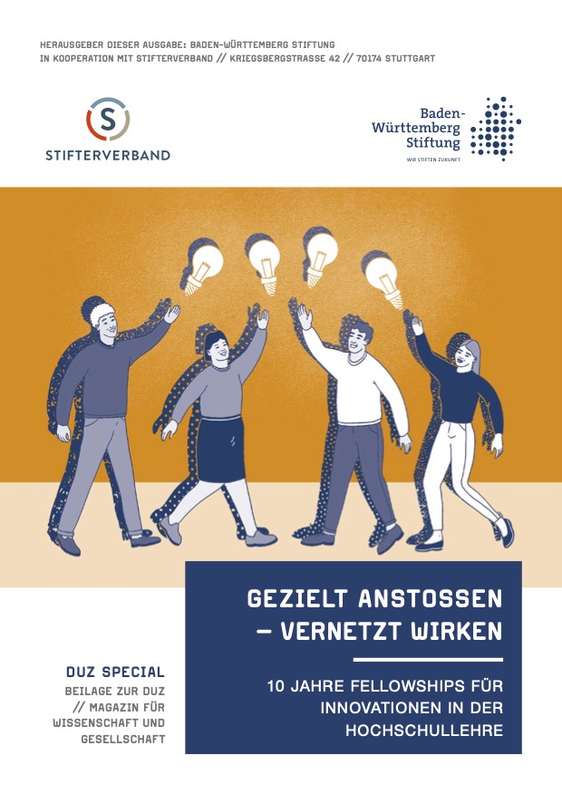 Titelbild der "DUZ Special"-Ausgabe: Gezielt anstossen – vernetzt wirken