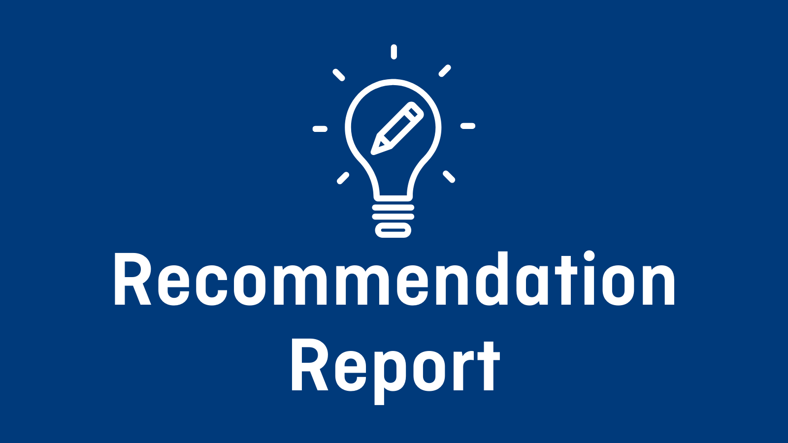 Symbol image: Recommendation Report